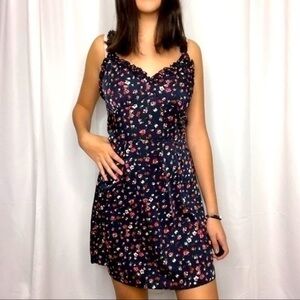 Cute mini flora buttons down dress​